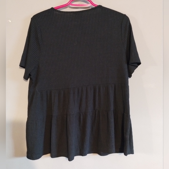 ASOS Loose Ribbed V-Neck T-shirt - Picture 4 of 4